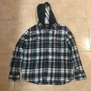 XL Quicksilver Flannel Jacket Hood